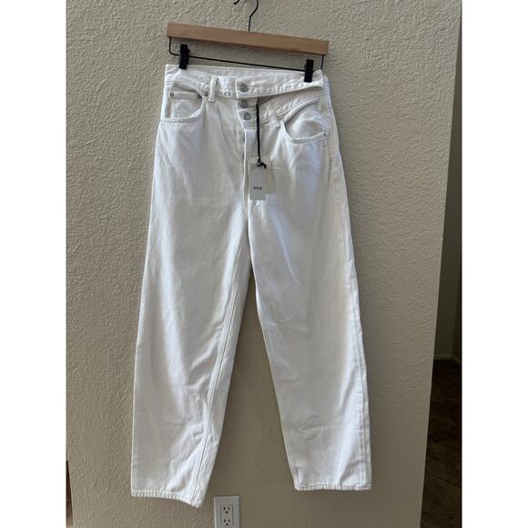 NEW $248 AGOLDE Broken Waistband Jean in Milkshake White | 27 - Picture 7 of 11